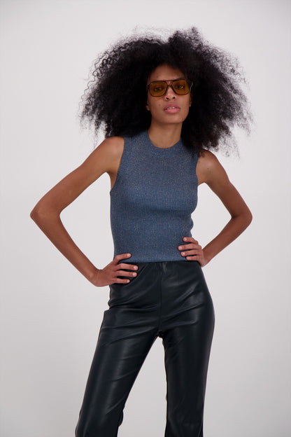 KNIT TOP METALLICO VERDE ESMERALDA