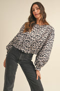 LEOPARD CROP JACKET