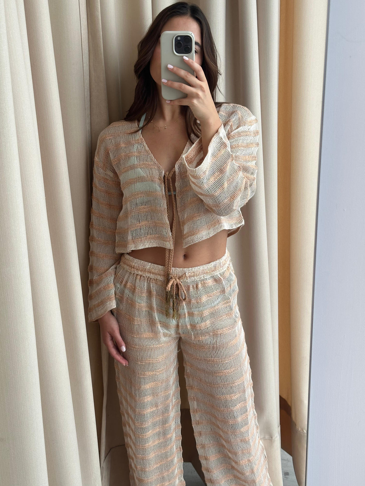 MESH LUREX STRIPE SET
