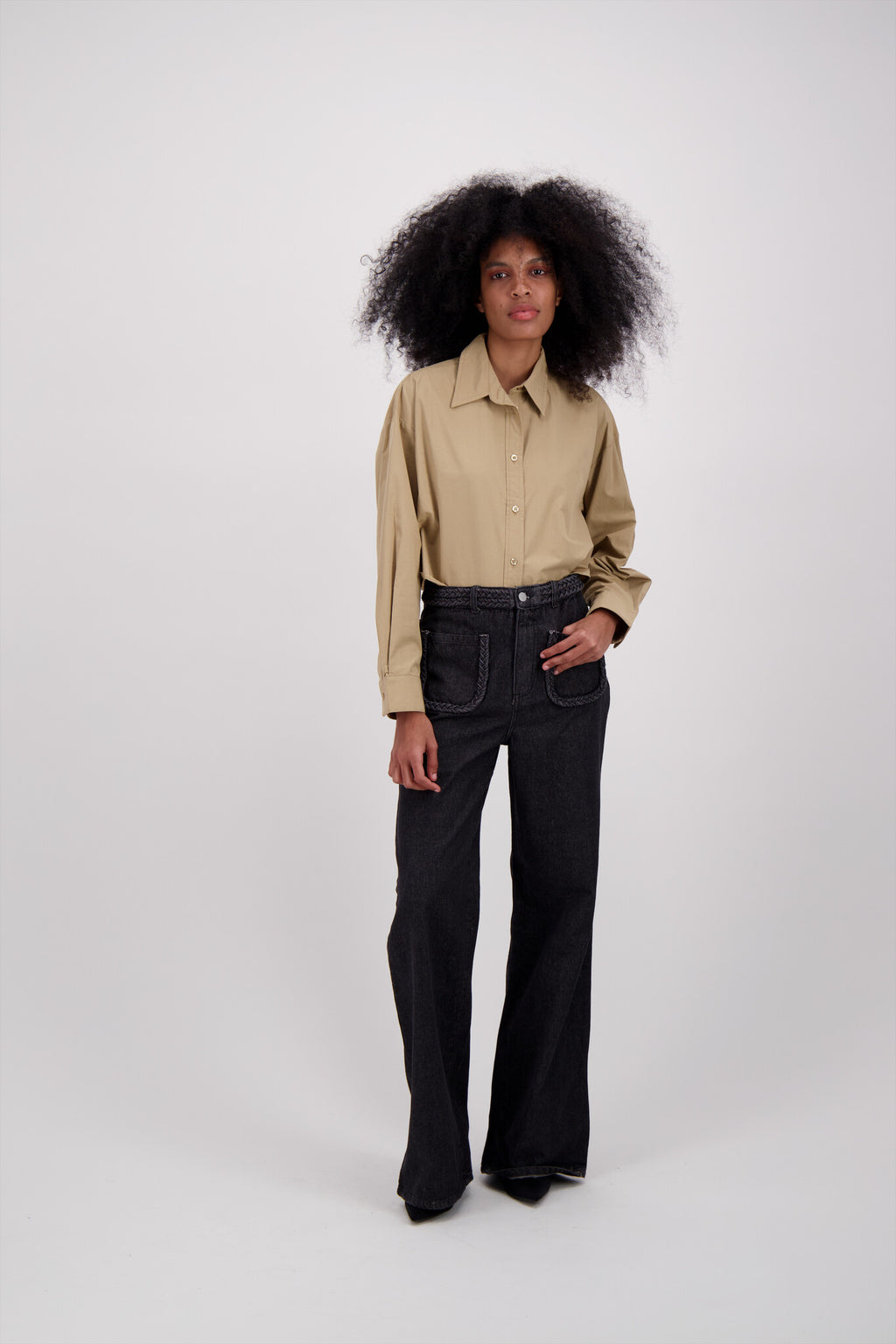 CAMISA CROPPED BEIGE