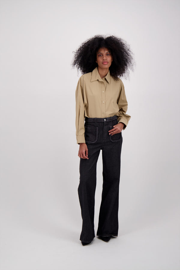 CAMISA CROPPED BEIGE