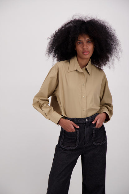 CAMISA CROPPED BEIGE