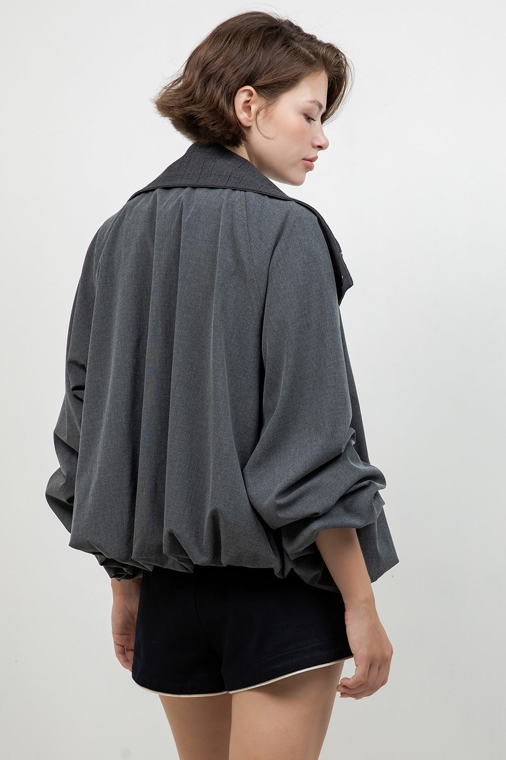 CHARCOAL BOMBER JACKET