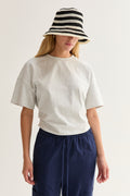 SEMI CROPPED TSHIRT MELANGE