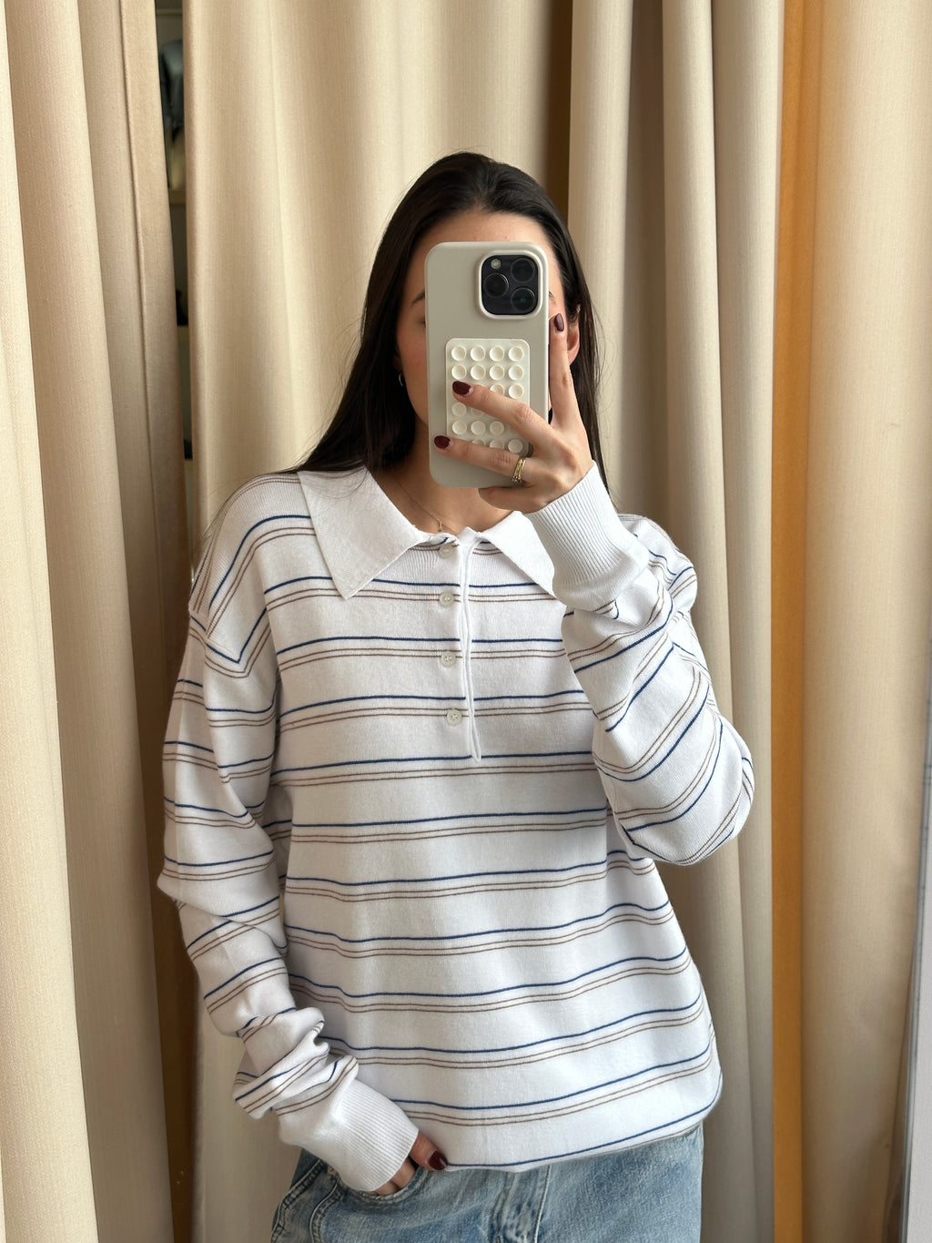 OFF WHITE STRIPED LONGSLEEVE