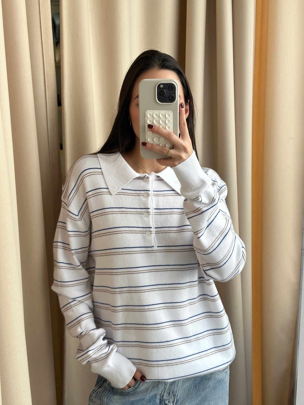 OFF WHITE STRIPED LONGSLEEVE