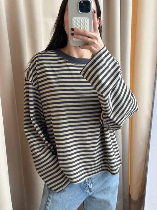 TAUPE STRIPE LONGSLEEVE
