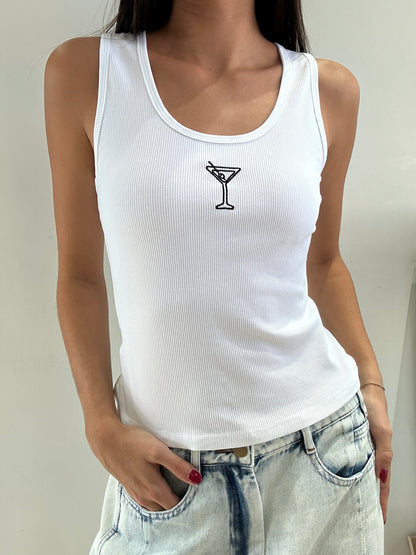 MARTINI EMBROIDED TANK