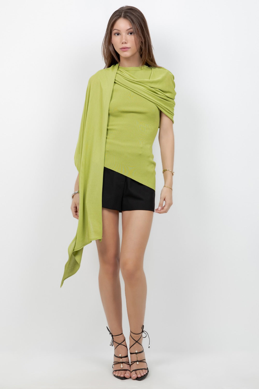 LEMONGRASS KNITTED CAPE TOP