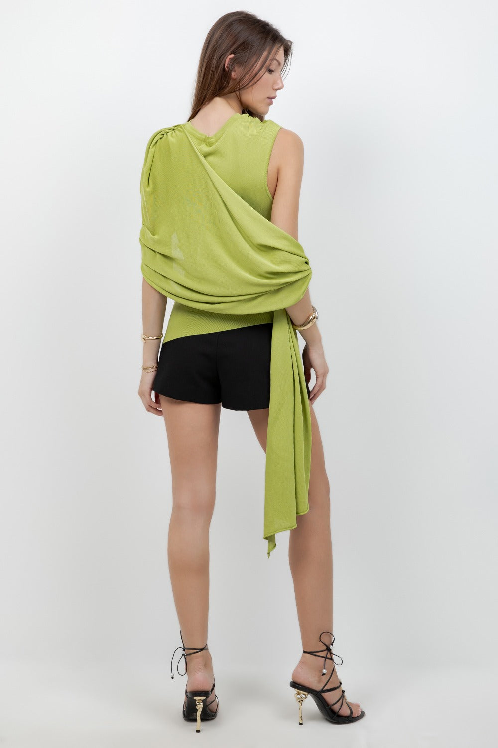 LEMONGRASS KNITTED CAPE TOP