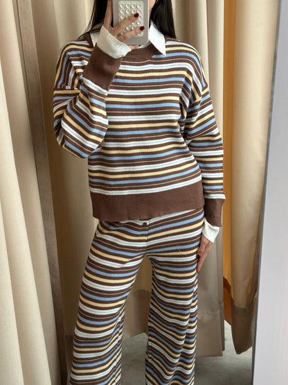 COCOA STRIPED SET