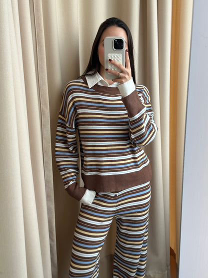 COCOA STRIPED SET