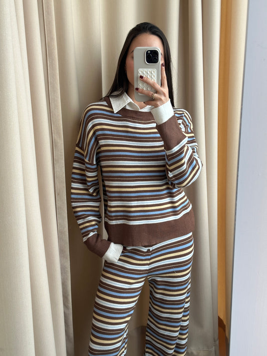 COCOA STRIPED SET