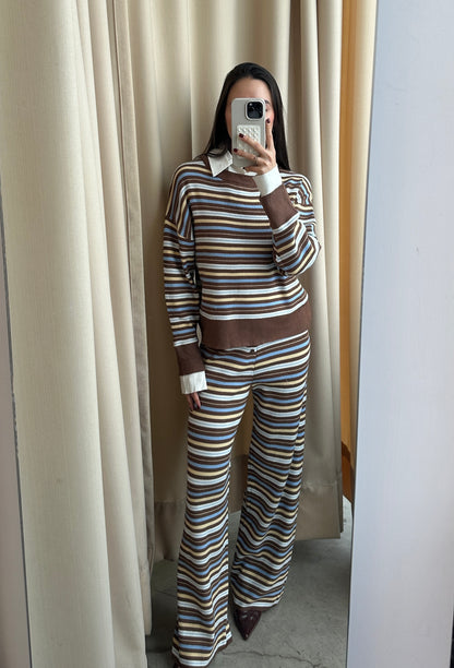 COCOA STRIPED SET