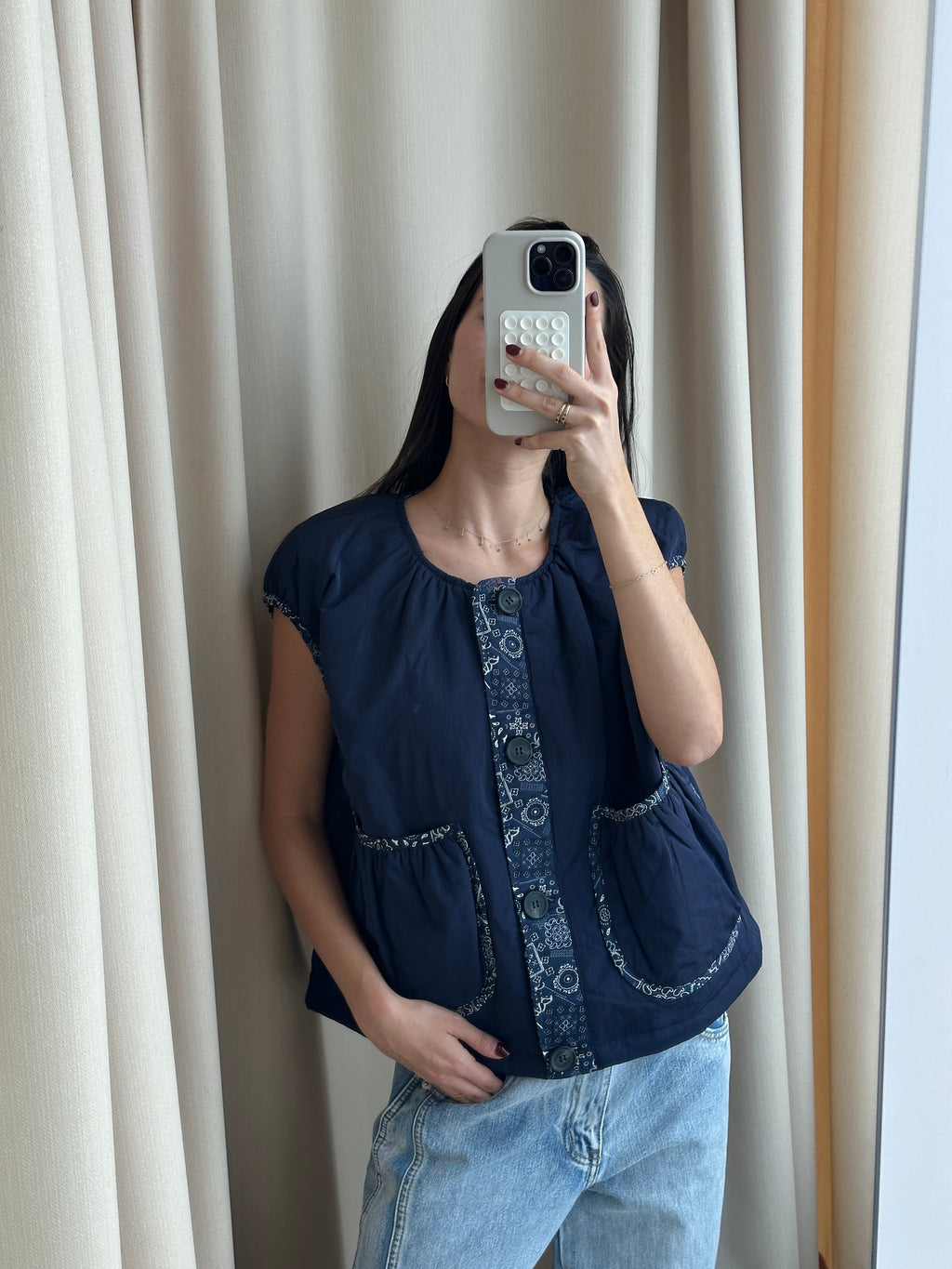 BANDANA DETAIL VEST