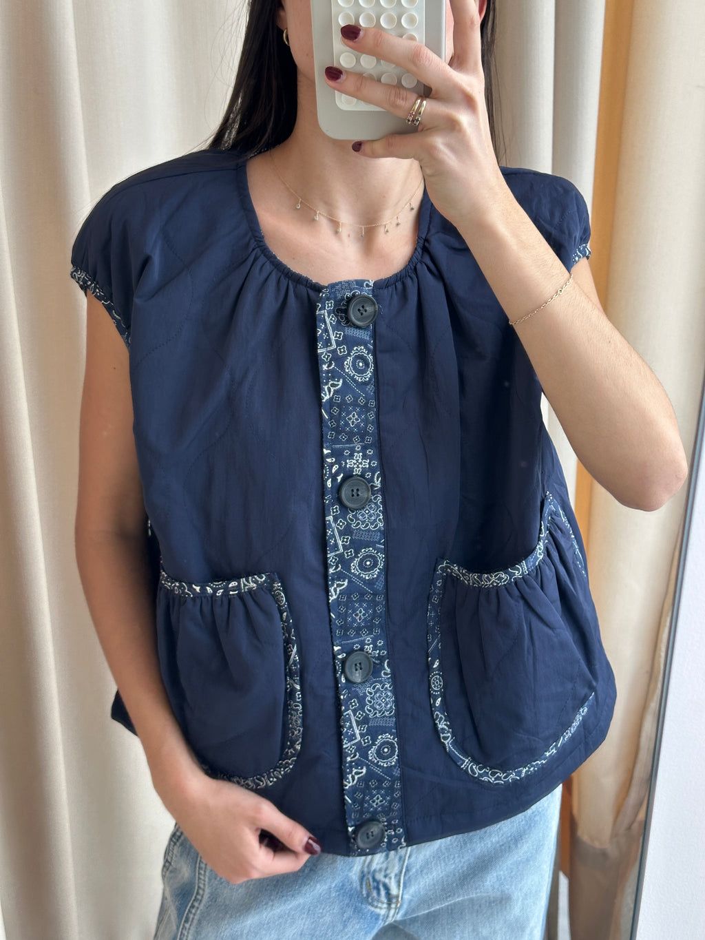 BANDANA DETAIL VEST