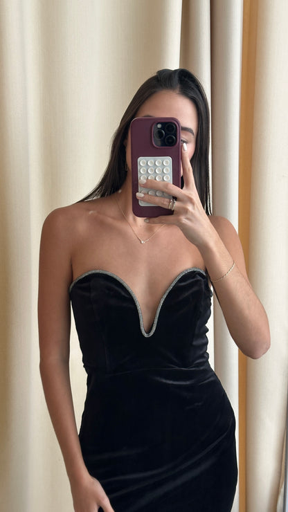 VESTIDO VELVET LAZO