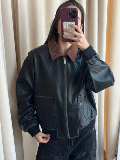LEATHER VINTAGE BOMBER