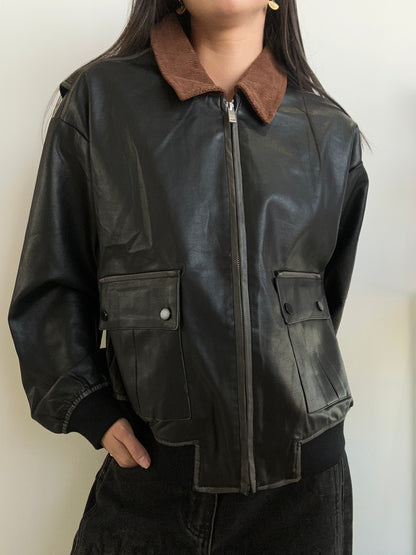 LEATHER VINTAGE BOMBER