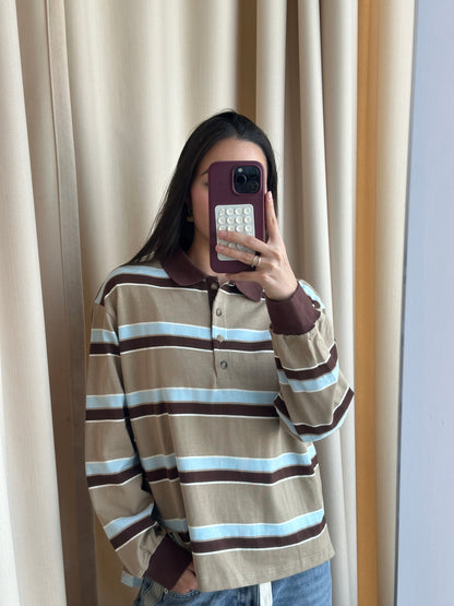 COLLAR BOYFRIEND SWEATSHIRT