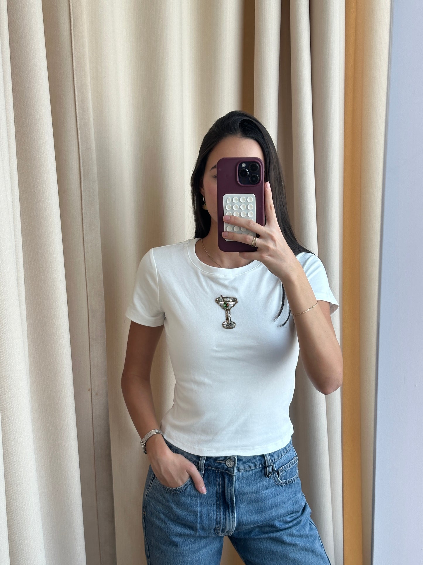 TSHIRT MARTINI BORDADO