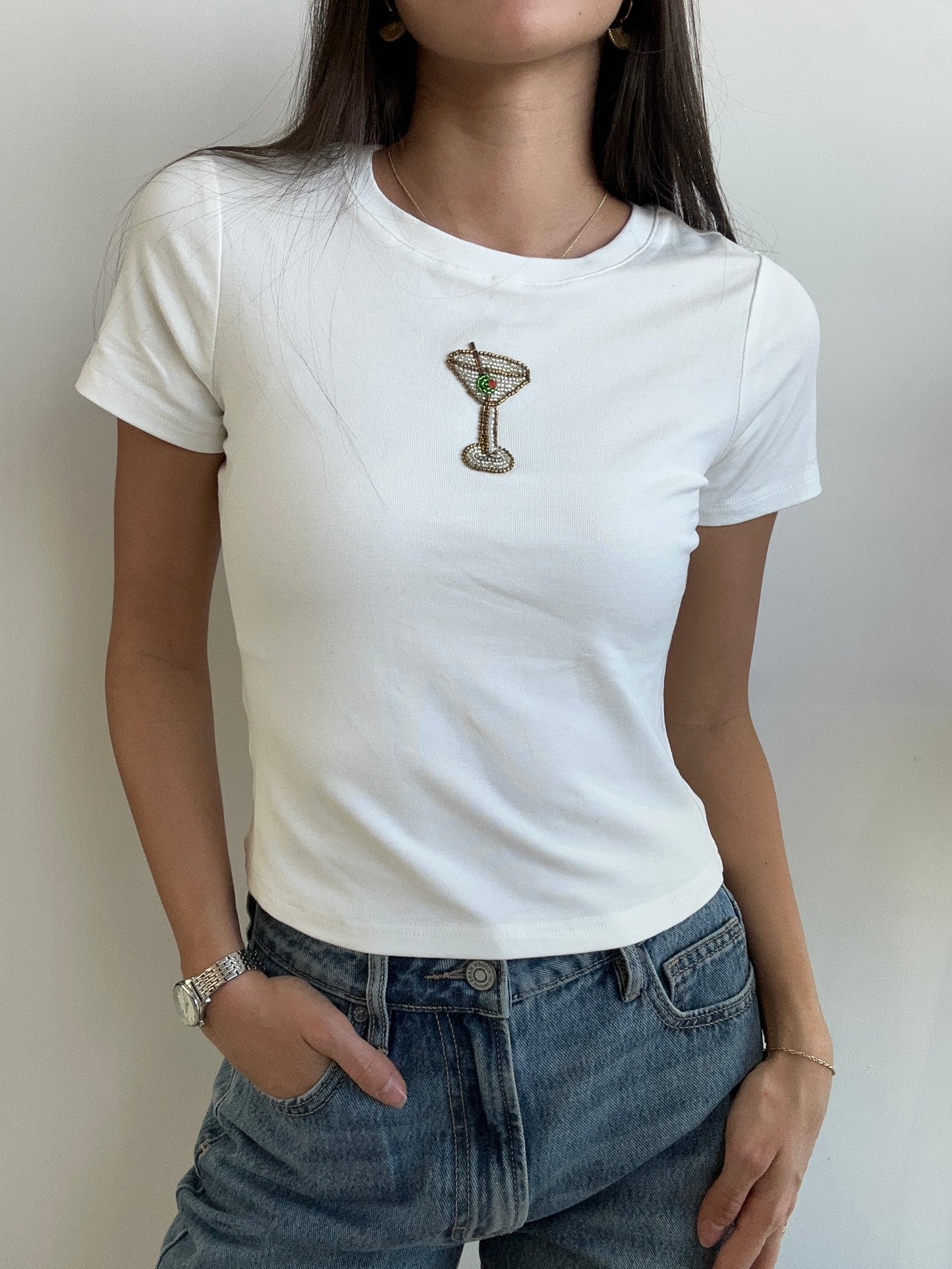 TSHIRT MARTINI BORDADO