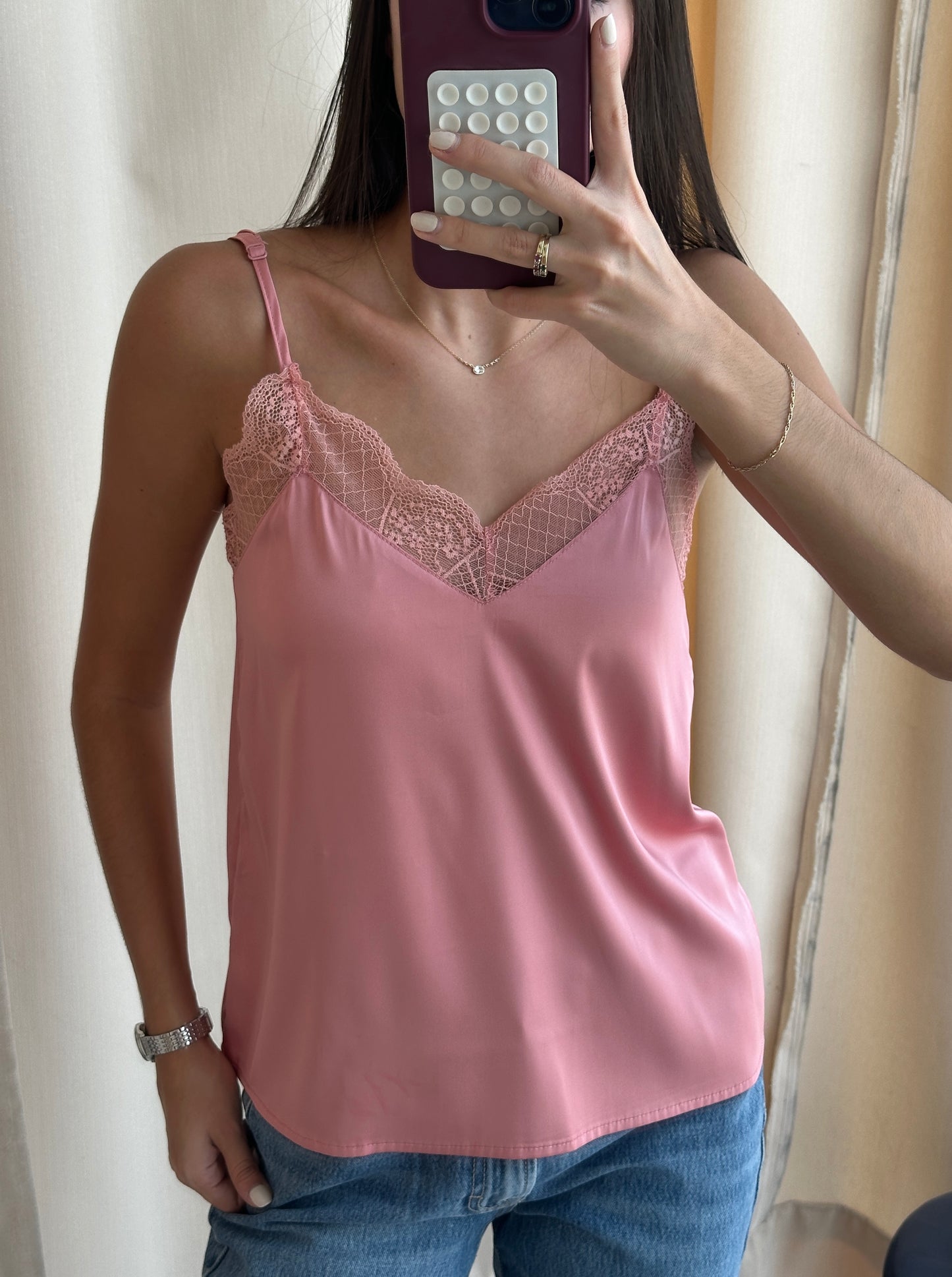 CAMI SATIN ROSA