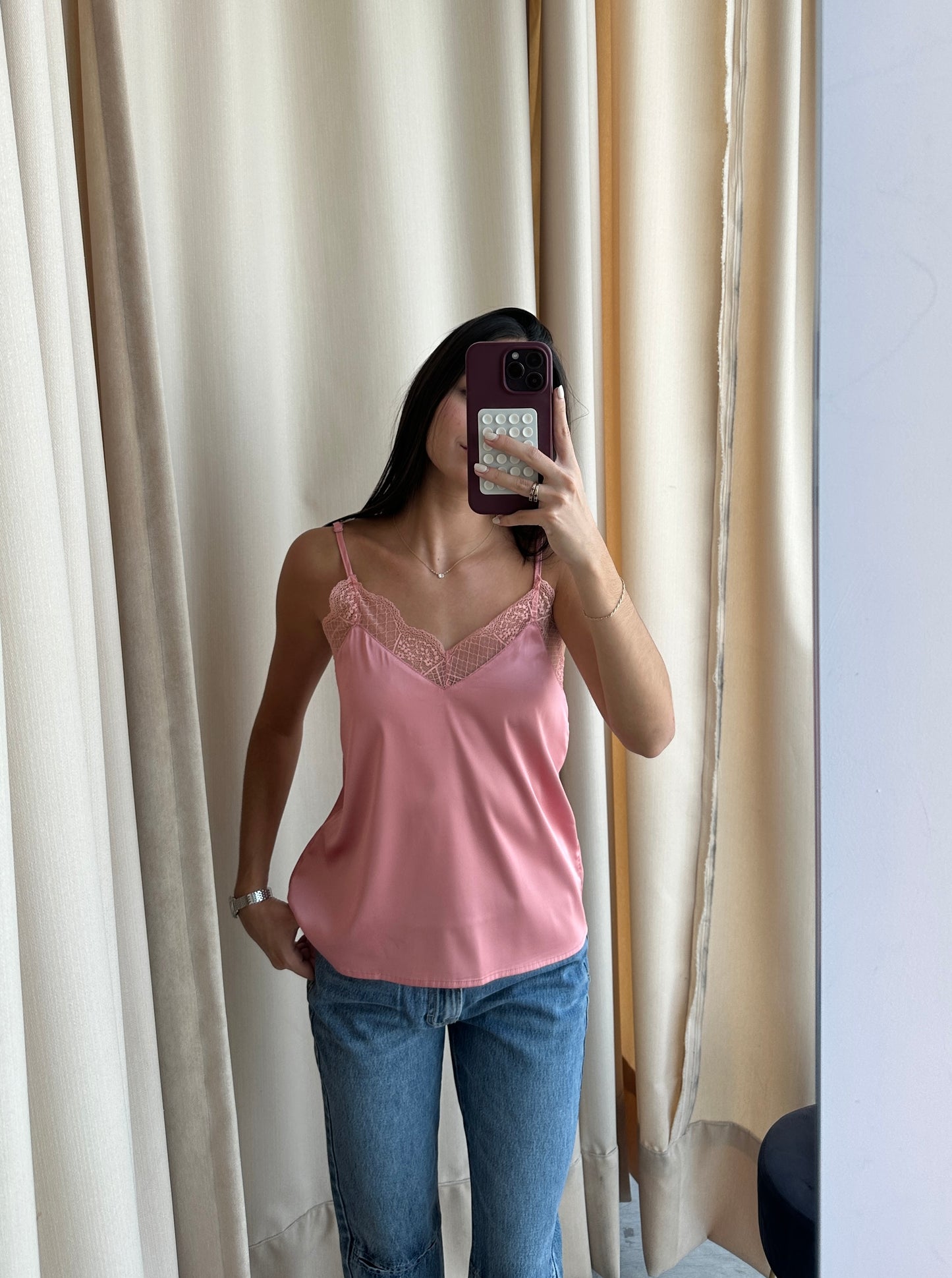 CAMI SATIN ROSA