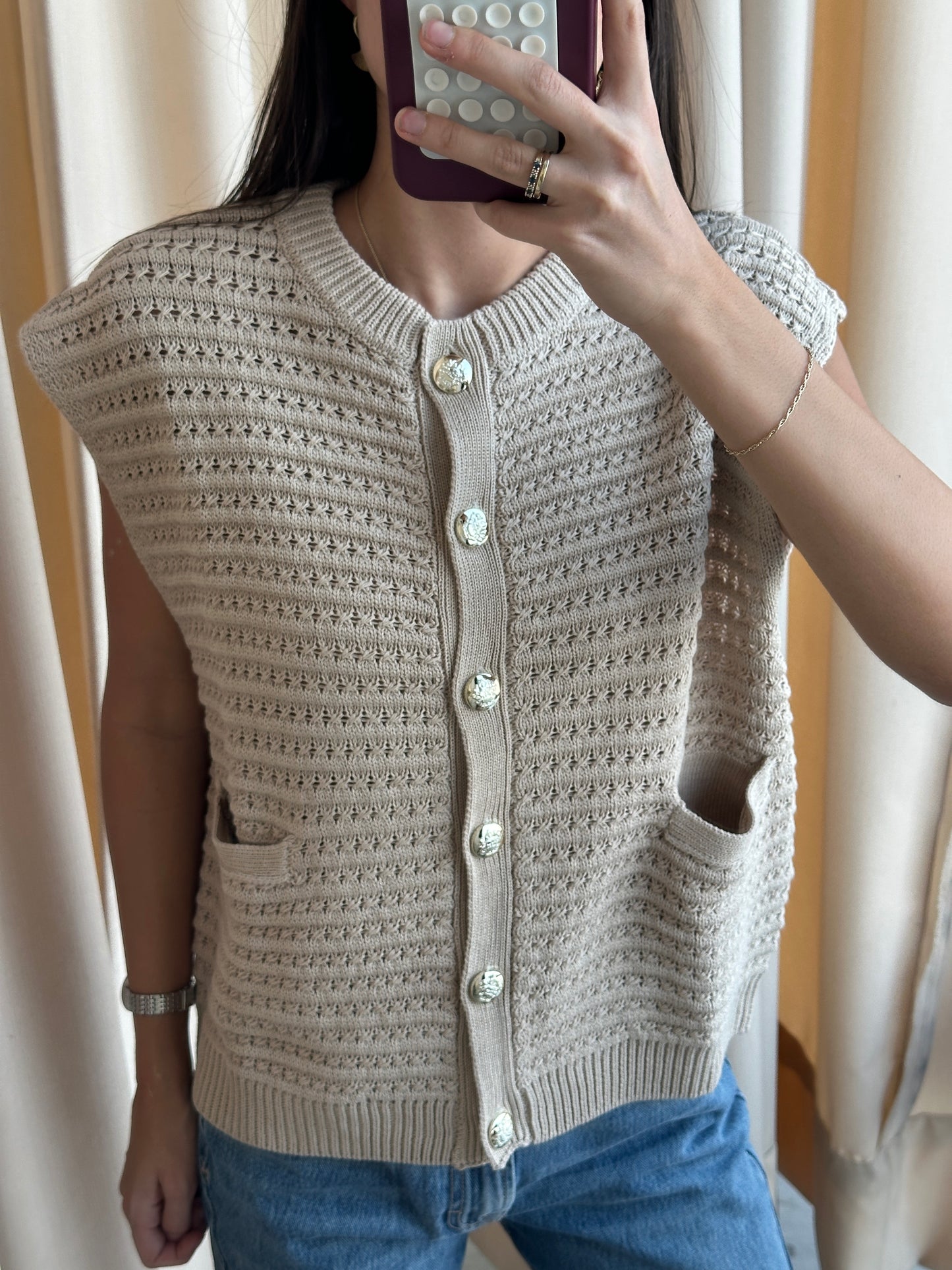 SWEATER TAUPE VEST