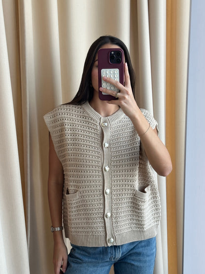 SWEATER TAUPE VEST