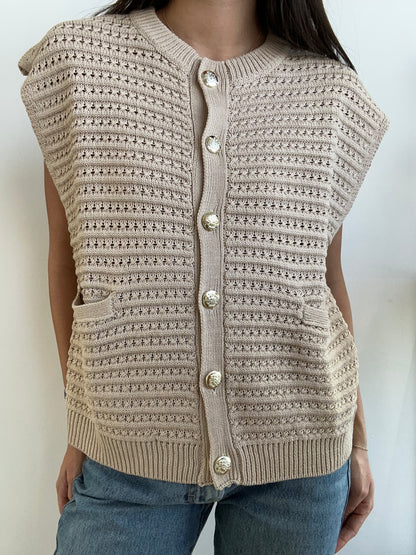 SWEATER TAUPE VEST