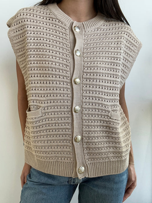SWEATER TAUPE VEST