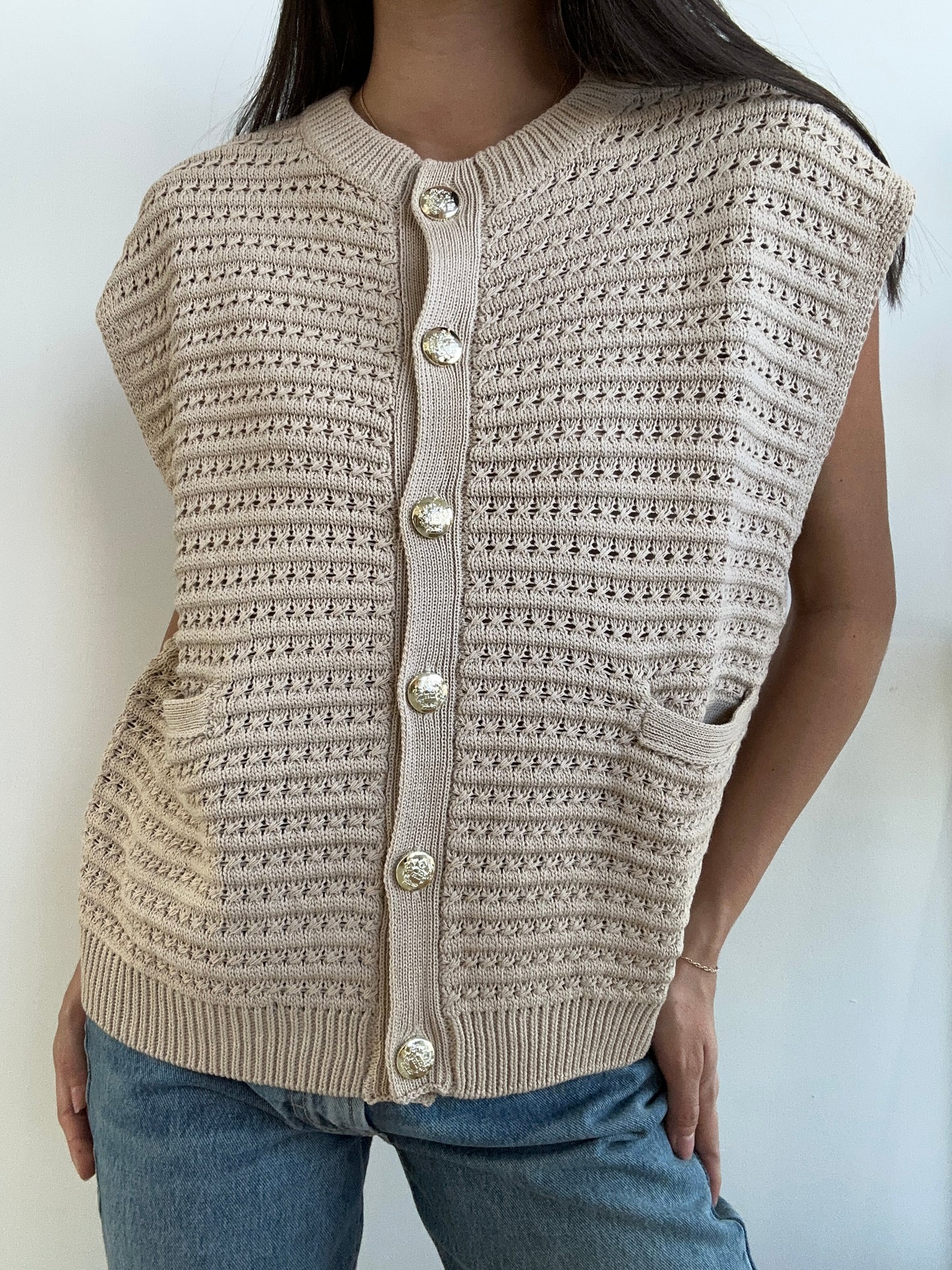 SWEATER TAUPE VEST