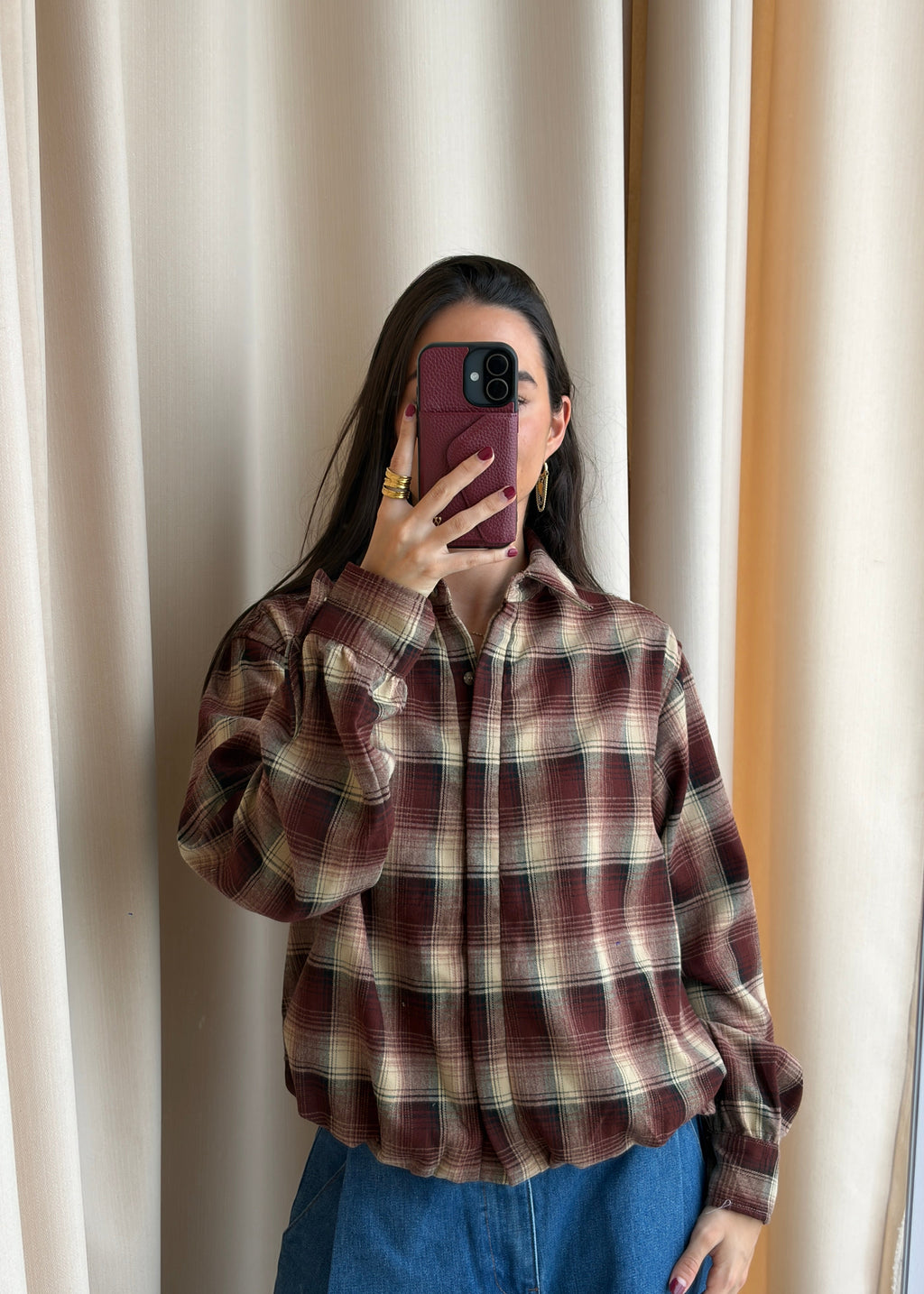 PLAID BUBBLE SHIRT