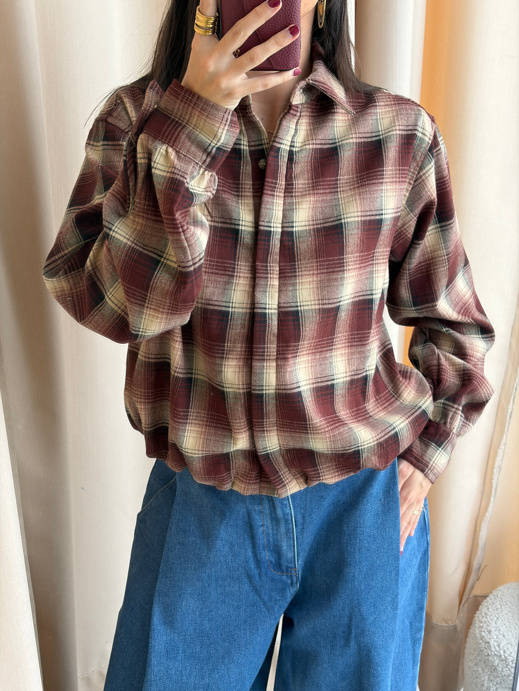 PLAID BUBBLE SHIRT
