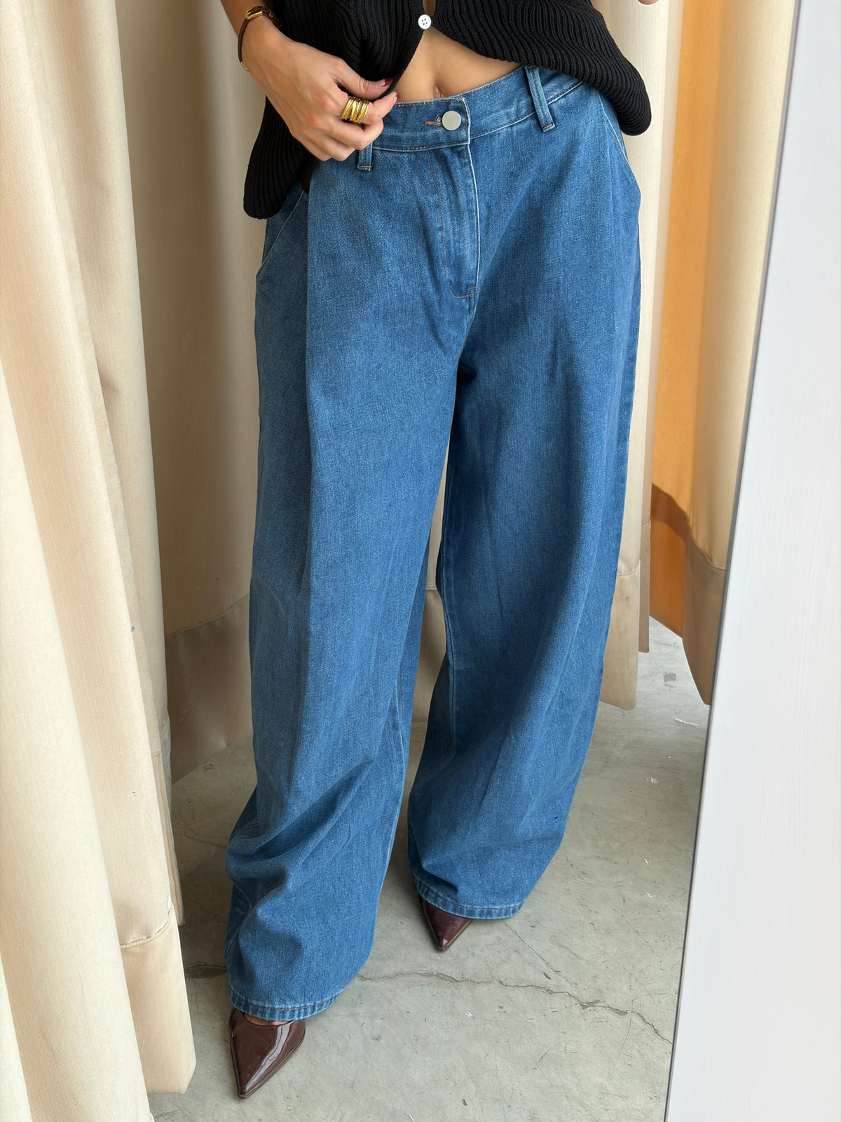 LIGHT DENIM BOMBER JEANS