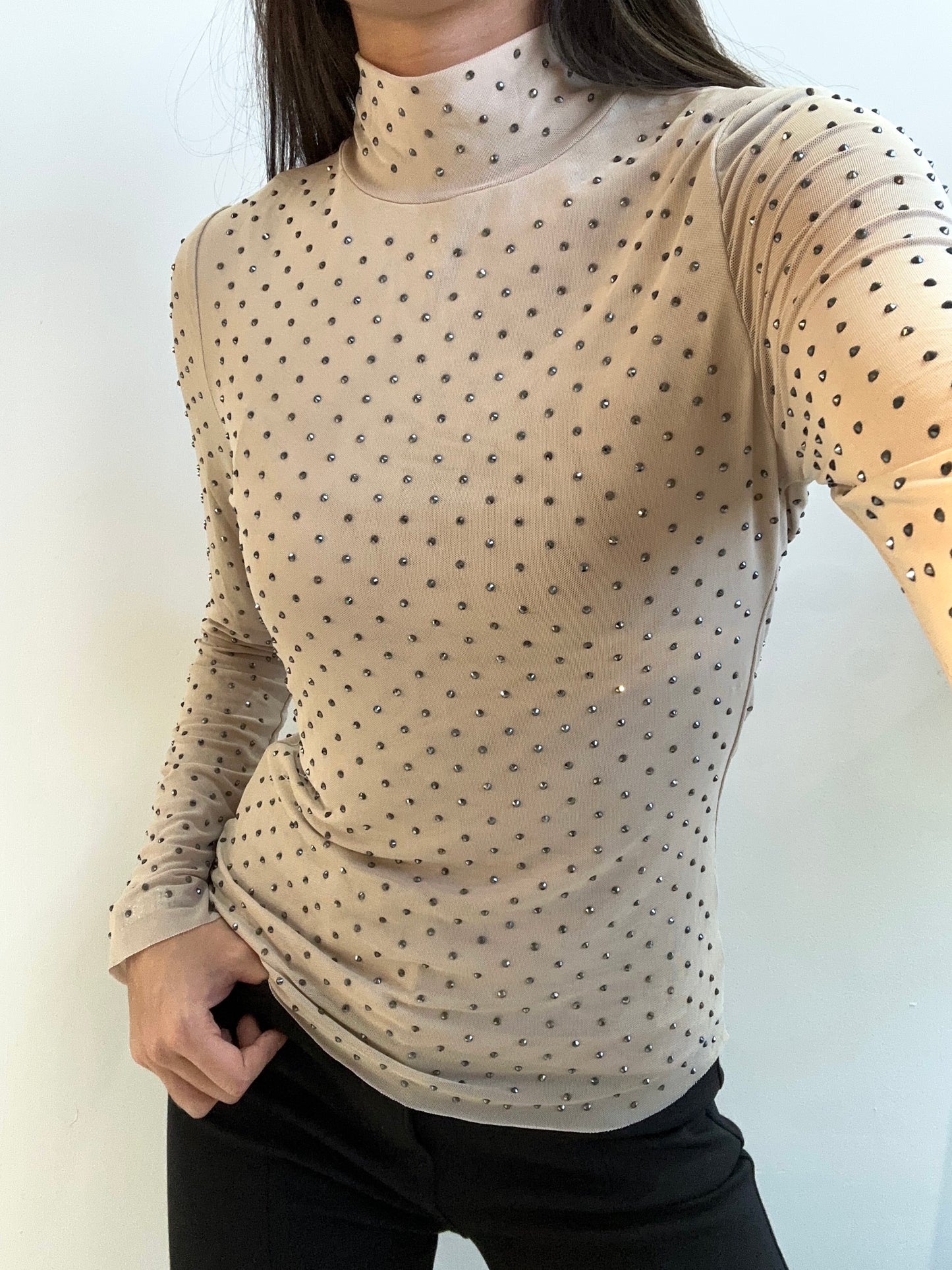 MESH RHINE BEIGE TOP