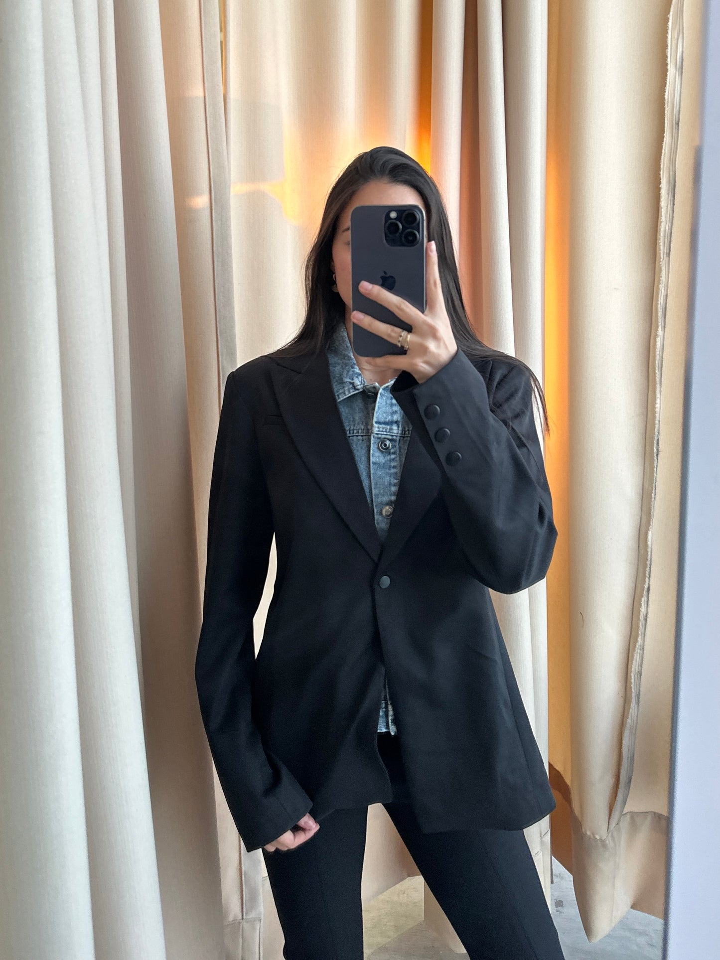 MIXED BLACK BLAZER