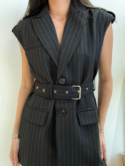 CHALECO NEGRO CINTURON