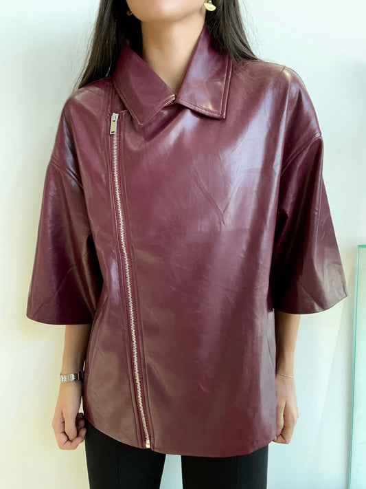 PLUM JACKET LEATHER