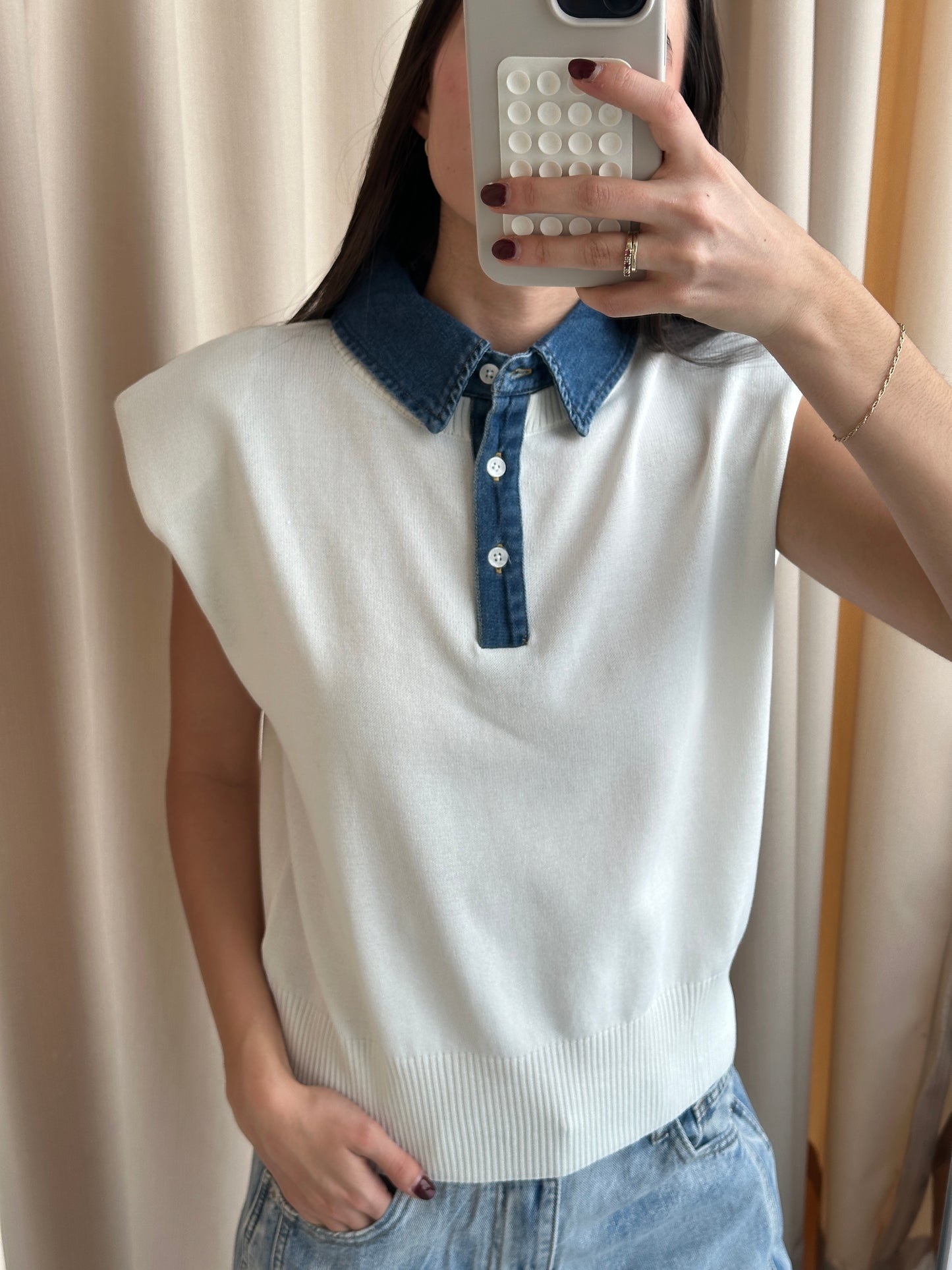 OFF WHITE MIXED VEST