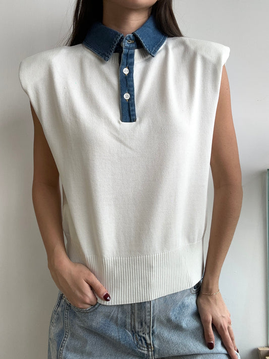 OFF WHITE MIXED VEST