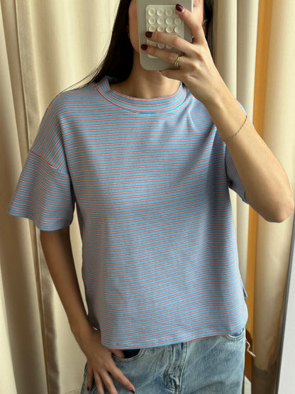 SKY BLUE STRIPED TSHIRT