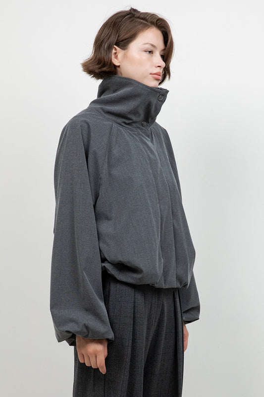 CHARCOAL BOMBER JACKET