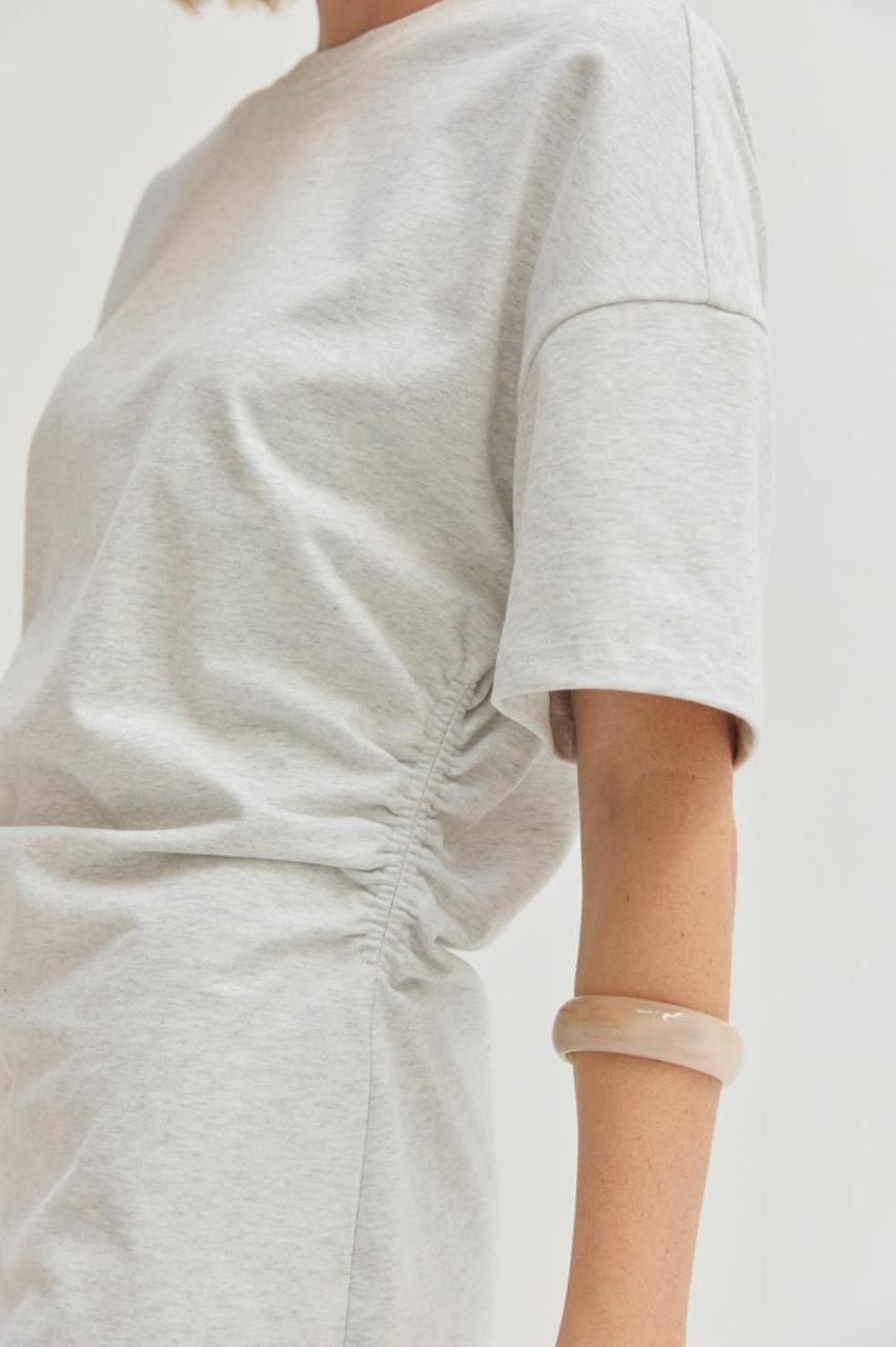 VESTIDO T SHIRT ALGODON GRIS