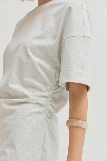 VESTIDO T SHIRT ALGODON GRIS