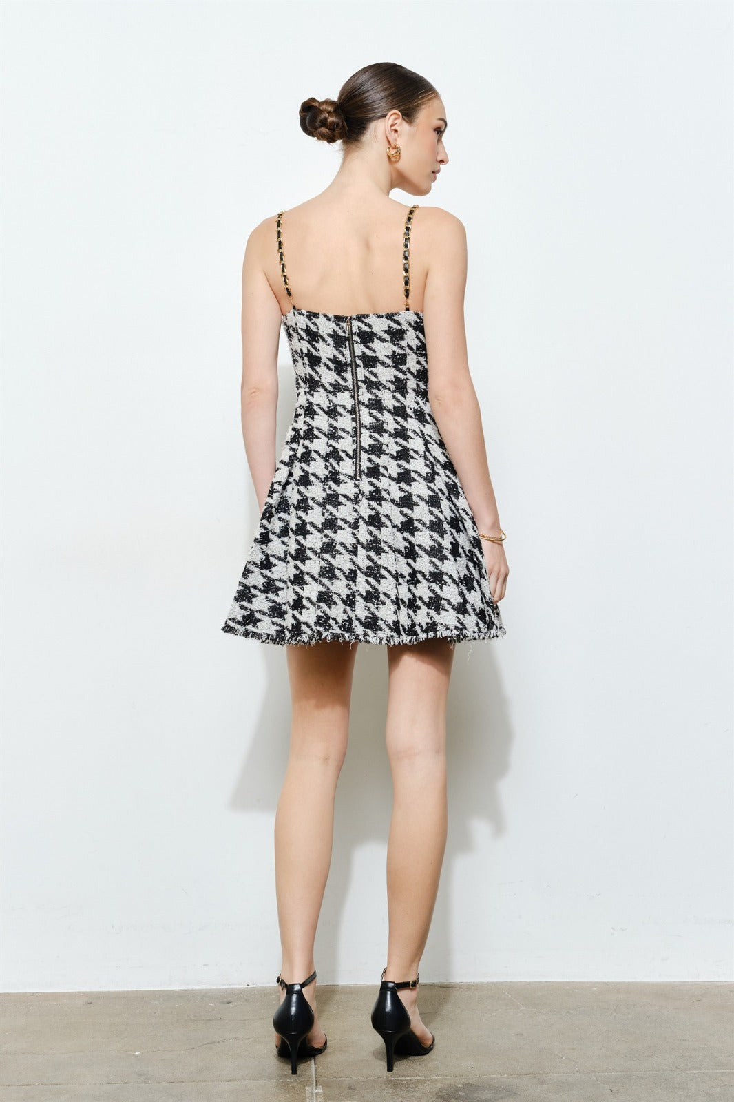 HOUNDSTOOTH MINI DRESS