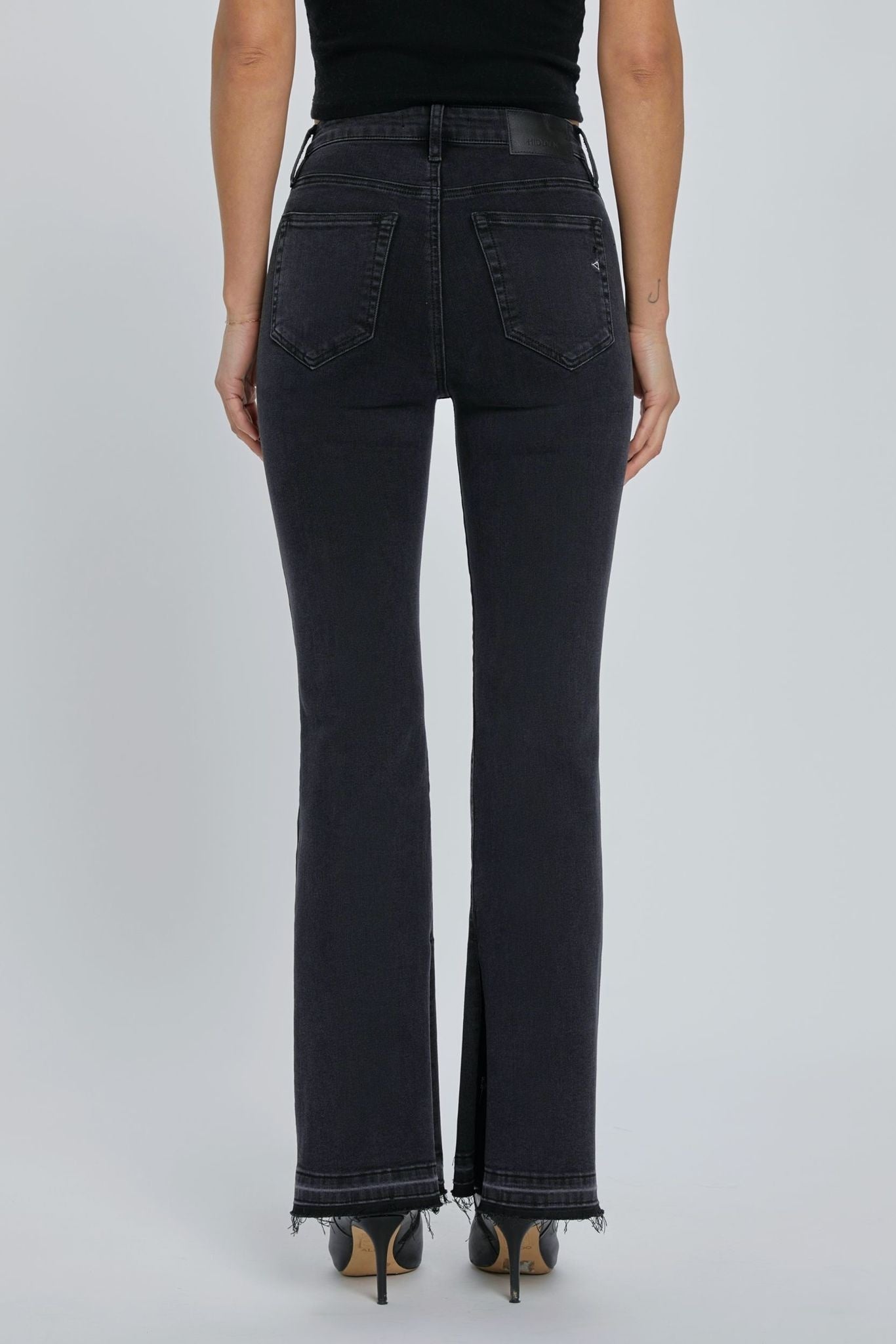 JEANS FLARE NEGRO HAPPI