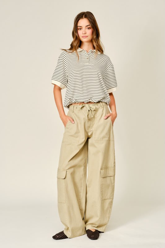 BARREL BEIGE CARGO PANTS