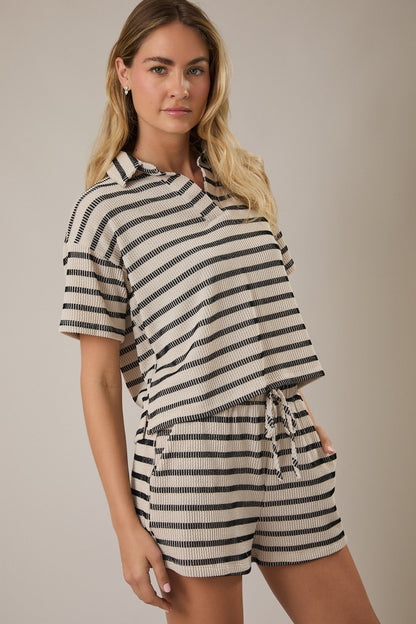 OAT BLACK STRIPE SET